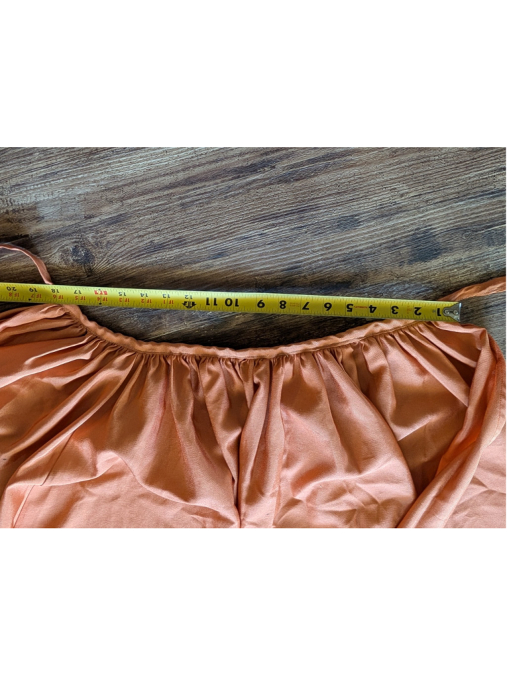 Women's Tea length Orange Circle Rehearsal / Costume Skirt with Adjustable Ties - Picture 12 of 14